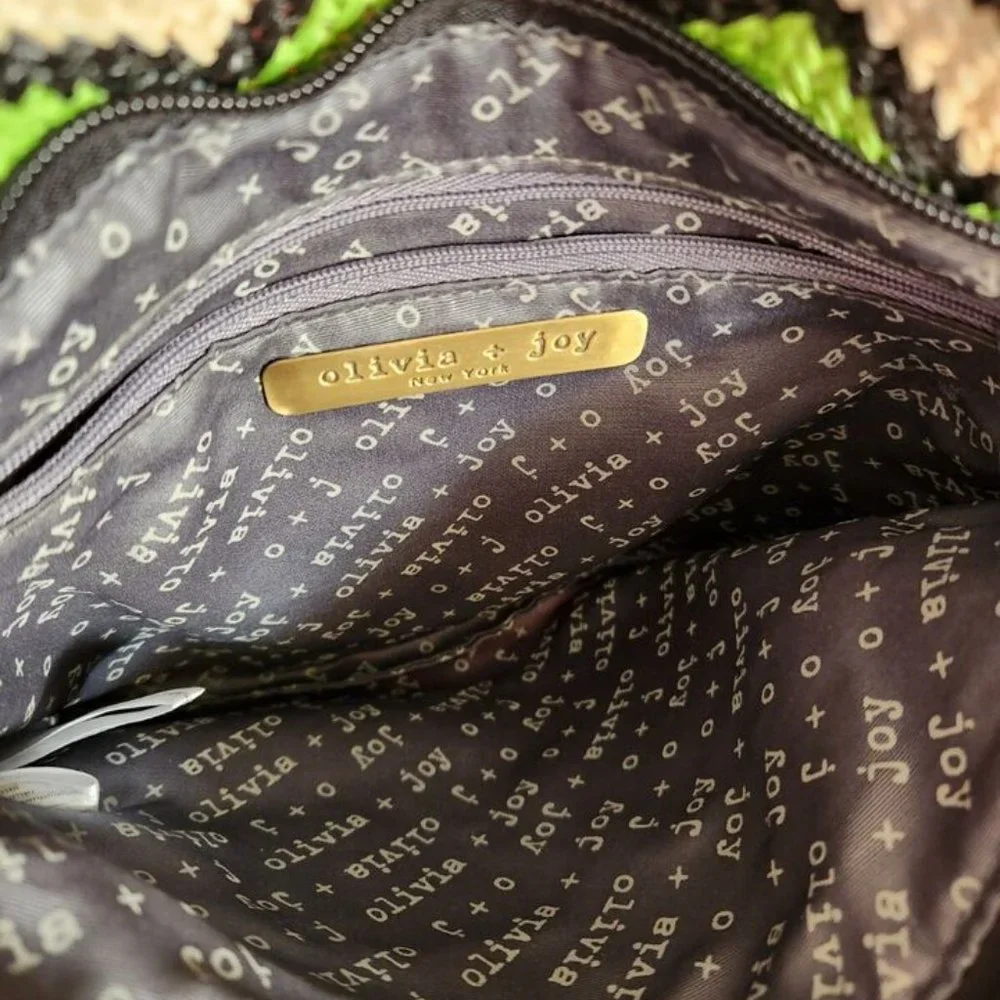 Olivia + Joy New York Knit Chevron Multicolor Purse Crossbody Shoulder Bag - Picture 6 of 6